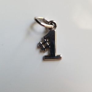 silver #1 charm